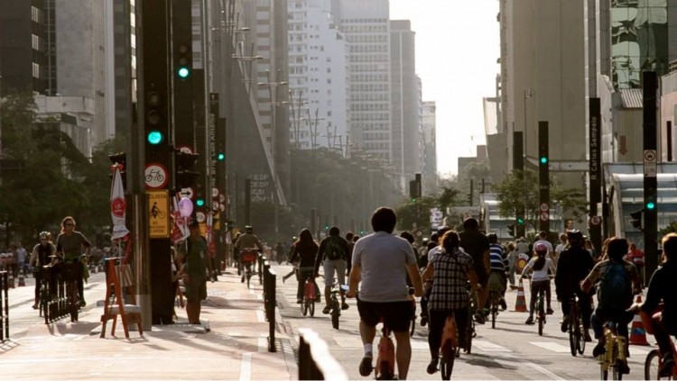 Avenida Paulista em dia de Paulista Aberta (Foto: Rachel Schein/ Página da Rachel)